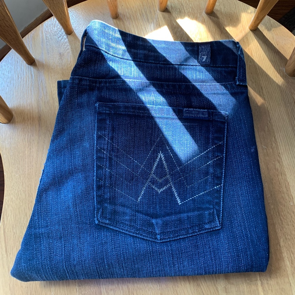 7FAMK Dark Wash Flare